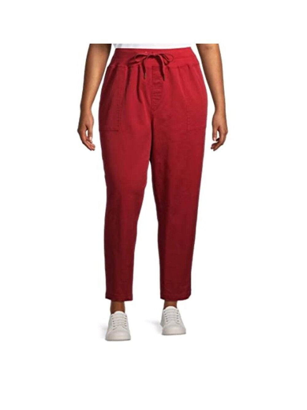 Terra & Sky Rustic Red Plus Size Cargo Utility Capri Pants Size 1X